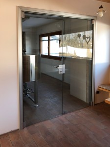 porte vetro cassa alluminio porta vetro battente porte vetro battente alluminio float trasparente pordenone treviso udine vemezia padova (10) 